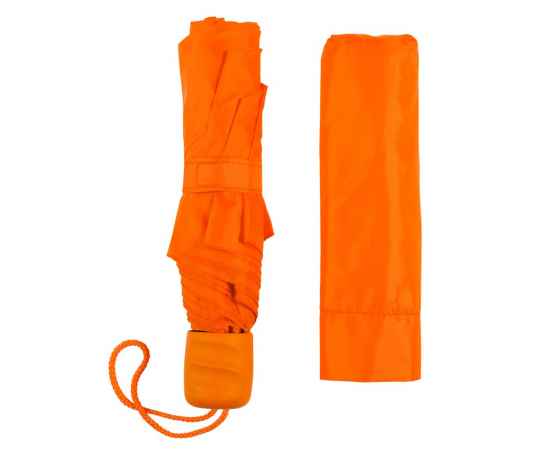 Зонт складной Unit Basic, оранжевый, Цвет: оранжевый, Размер: длина 56 см, изображение 3