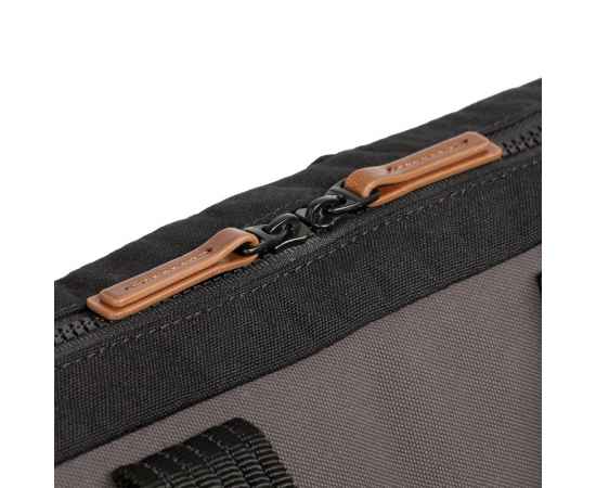 Сумка для ноутбука Sideways Laptop Bag, черная с серым, Цвет: серый, Размер: 40х29х6 см, изображение 11