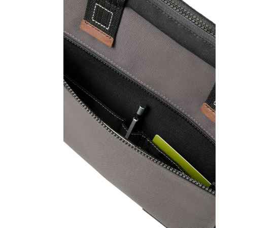 Сумка для ноутбука Sideways Laptop Bag, черная с серым, Цвет: серый, Размер: 40х29х6 см, изображение 8