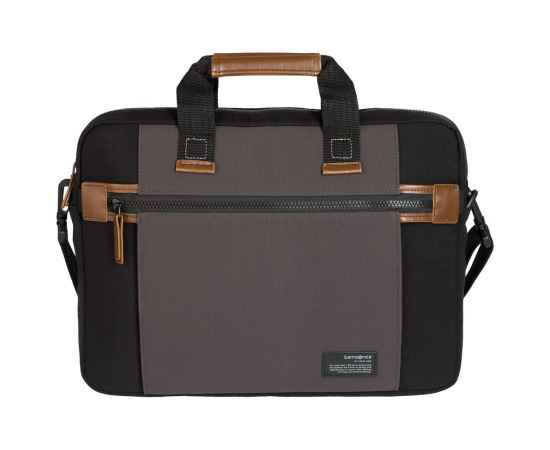 Сумка для ноутбука Sideways Laptop Bag, черная с серым, Цвет: серый, Размер: 40х29х6 см, изображение 2