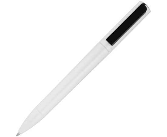 Ручка шариковая Split White Neon, белая с черным, Цвет: черный, Размер: 14х1, изображение 2