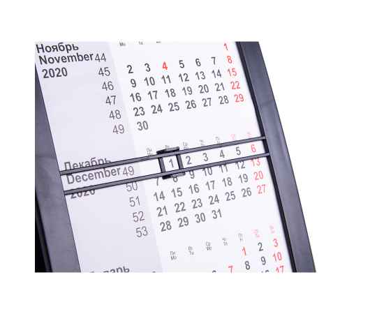 Календарь настольный на 2 года, черный, 18х11 см, пластик, тампопечать, шелкография, Цвет: Чёрный, изображение 3