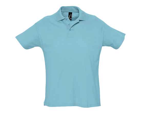 Рубашка поло мужская SUMMER II, бирюзовый, 2XL, 100% хлопок, 170 г/м2