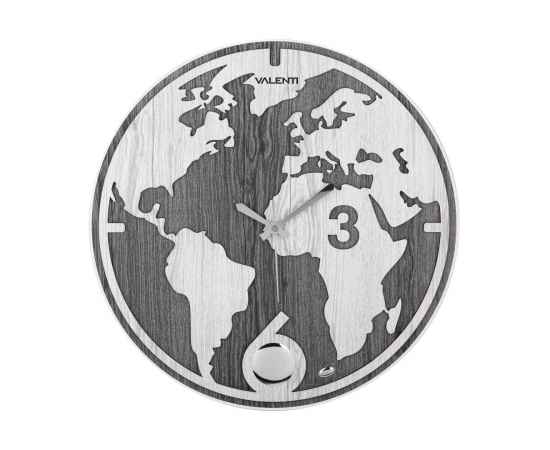 Часы настенные 'Карта мира', черный с белым