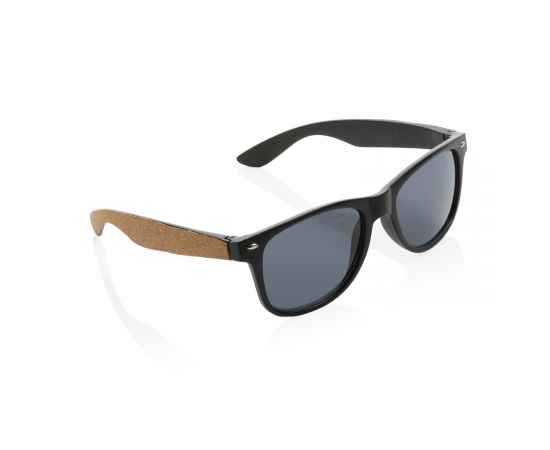 Солнцезащитные очки Cork из переработанного пластика, UV 400, Черный