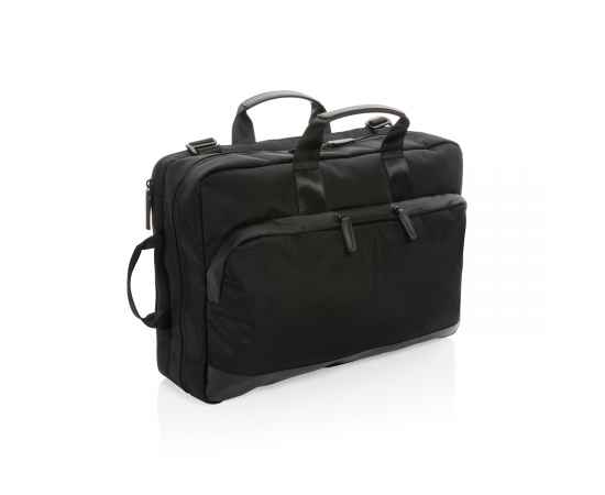 Сумка-рюкзак 2-в-1 для ноутбука Swiss Peak из rPET AWARE™, Черный