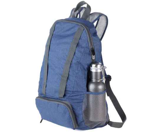 Складной рюкзак Bagpack, синий, Цвет: синий, Размер: рюкзак 43х26х17 см, изображение 2