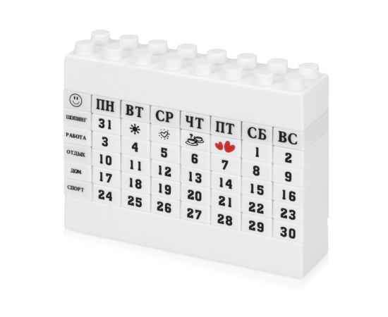 Вечный календарь в виде конструктора, 279406, Цвет: белый