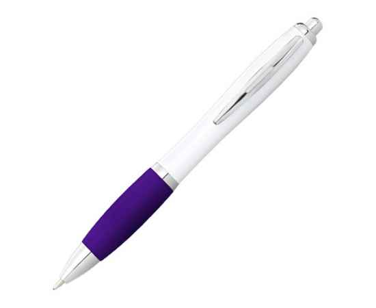 Ручка пластиковая шариковая Nash, черные чернила, 10637105, Цвет: пурпурный,белый, Размер: черные чернила
