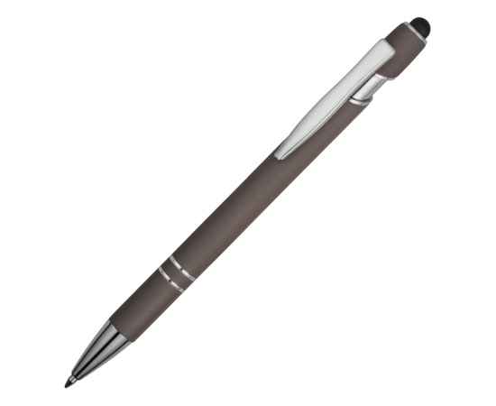 18381.00 Ручка-стилус металлическая шариковая Sway soft-touch, Цвет: серый