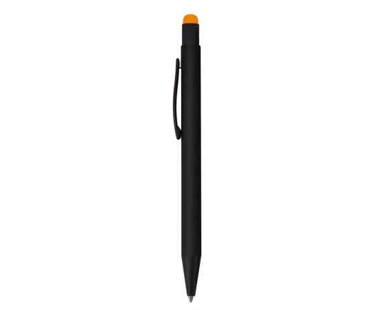 Ручка шариковая Raven (черная с оранжевым), Цвет: черный с оранжевым