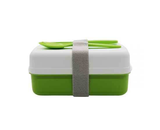 Ланч-бокс Lunch Green Line со столовыми приборами (салатовый), Цвет: салатовый