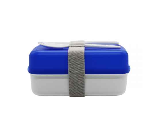 Ланч-бокс Lunch Blue line со столовыми приборами (синий), Цвет: синий