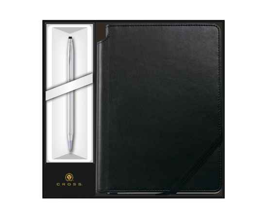 Набор: Шариковая ручка Cross Classic Century Chrome и Записная книжка Cross Journal Classic Black,A5