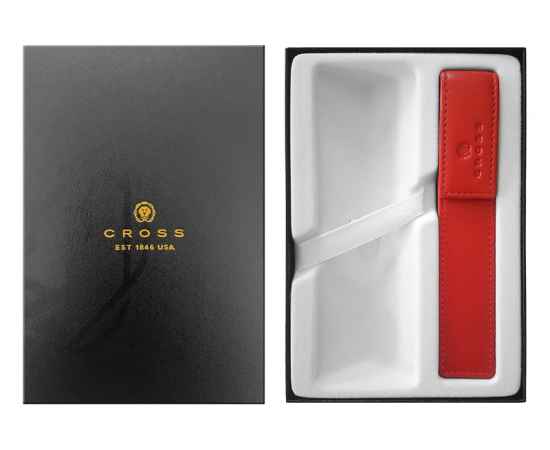 Набор Cross: красный чехол для ручки в коробке с местом под ручку