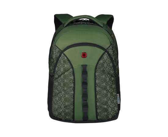 Рюкзак WENGER Sun 16'', зеленый со светоотражающим принтом, полиэстер, 35x27x47 см, 27 л