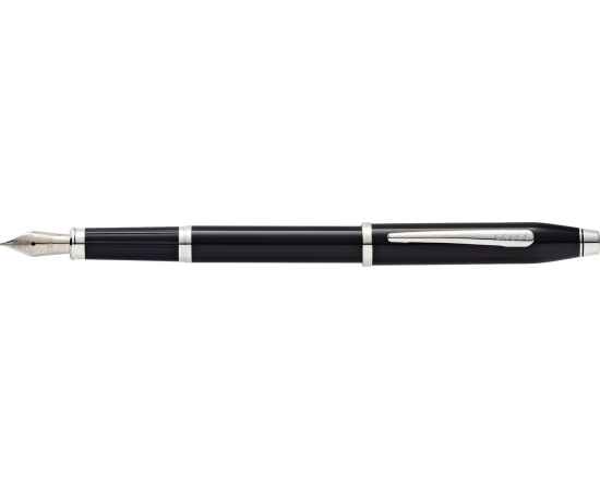 Перьевая ручка Cross Century II Black lacquer, черный лак с отделкой родием, перо M