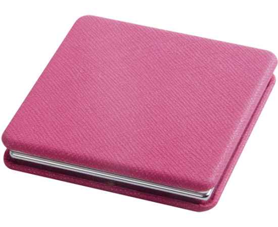 Зеркало Dewal Beauty серия 'Палитра' карманное квадратное, розовое , размер 6х6см