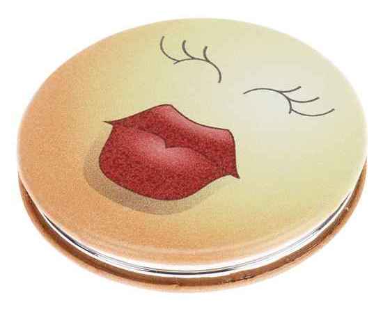 Зеркало Dewal Beauty серия 'Смайлики ' карманное круглое, поцелуй, размер 60х60х0,9мм