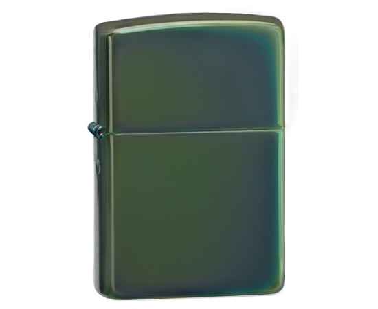 Зажигалка ZIPPO Classic с покрытием Chameleon™, латунь/сталь, зелёная, глянцевая, 38x13x57 мм