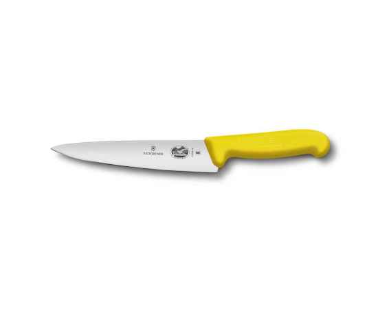 Нож разделочный VICTORINOX Fibrox с лезвием 19 см, жёлтый
