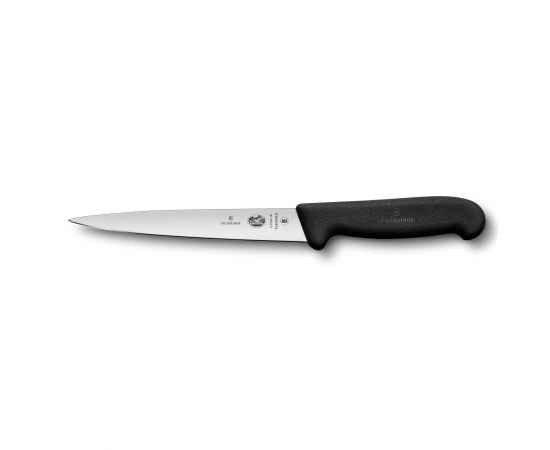 Нож филейный VICTORINOX Fibrox с гибким лезвием 16 см, чёрный