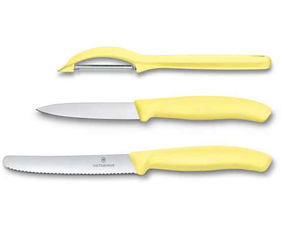 Набор из 3 ножей VICTORINOX Swiss Classic: нож для овощей, столовый нож 11 см, нож для овощей 8 см