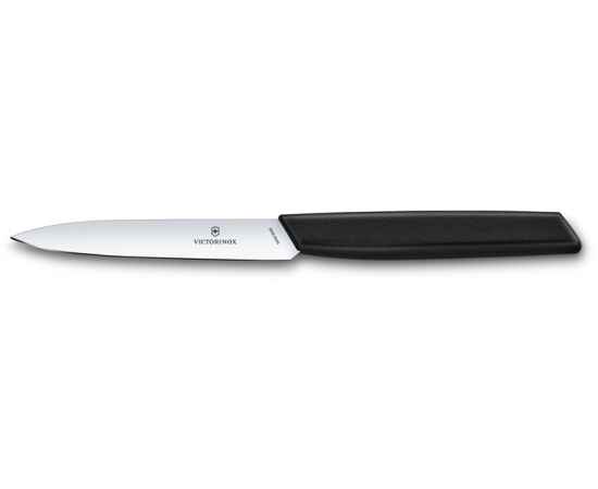 Нож для овощей VICTORINOX Swiss Modern, 10 см, нержавеющая сталь / синтетический материал, чёрный