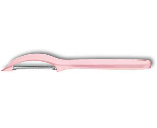 Овощечистка VICTORINOX универсальная, двустороннее зубчатое лезвие, светло-розовая рукоять