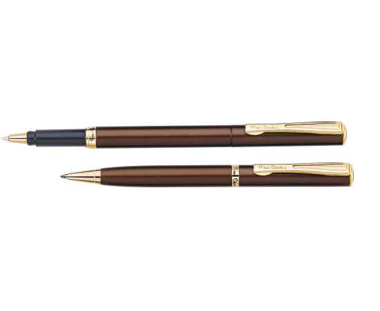 Набор Pierre Cardin PEN&PEN: ручка шариковая + роллер. Цвет - коричневый. Упаковка Е или E-1