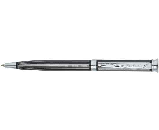 Ручка шариковая Pierre Cardin TRESOR. Цвет - черный и серебристый. Упаковка В.