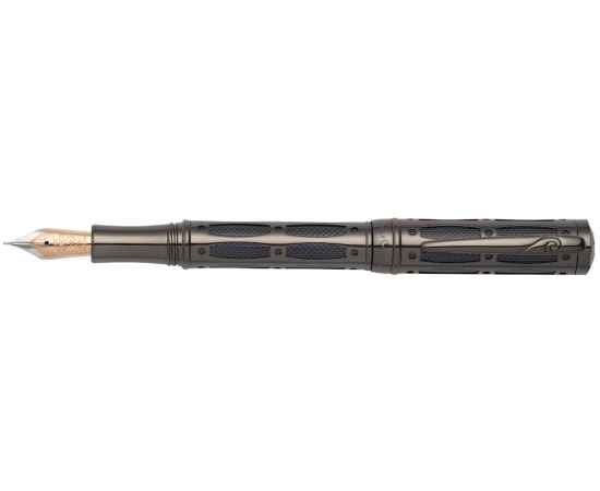 Ручка перьевая Pierre Cardin THE ONE, цвет - черненая сталь и черный. Упаковка L.