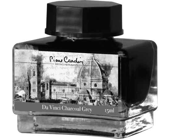 Флакон чернил Pierre Cardin 15мл, серия CITY FANTASY цвет Da Vinci Charcoal Grey (Серый да Винчи)