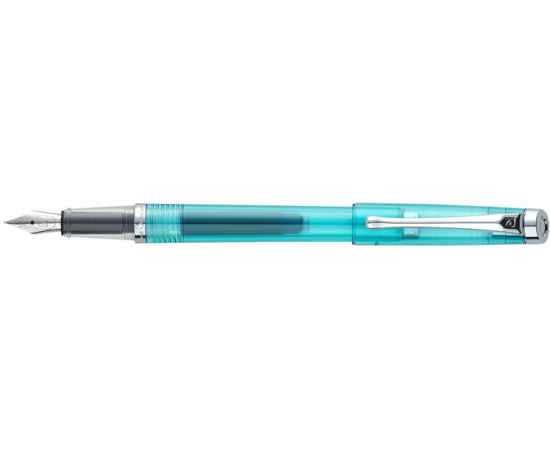 Ручка перьевая Pierre Cardin I-SHARE. Цвет - бирюзовый прозрачный.Упаковка Е-2.