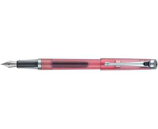 Ручка перьевая Pierre Cardin I-SHARE. Цвет - коралловый прозрачный.Упаковка Е-2.