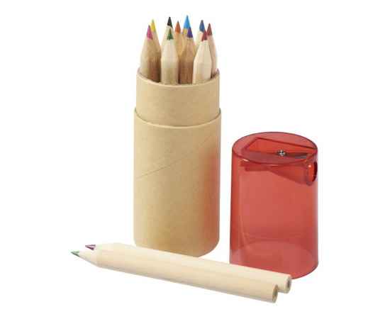 Набор из 12 цветных карандашей Cartoon, 5-10706801, Цвет: красный,натуральный