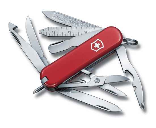 Нож-брелок VICTORINOX Mini Champ, 58 мм, 17 функций, красный