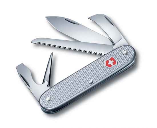 Нож перочинный VICTORINOX Pioneer, 93 мм, 7 функций, алюминиевая рукоять, серебристый