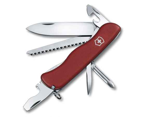 Нож перочинный VICTORINOX Trailmaster, 111 мм, 12 функций, с фиксатором лезвия, красный