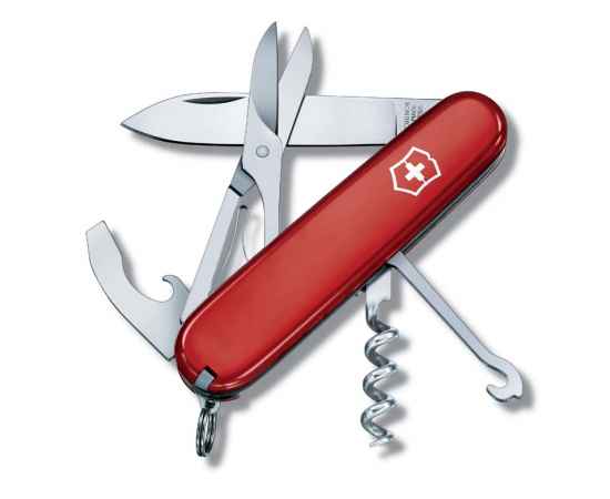Нож перочинный VICTORINOX Compact, 91 мм, 15 функций, красный