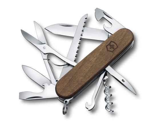 Нож перочинный VICTORINOX Huntsman, 91 мм, 13 функций, рукоять из орехового дерева