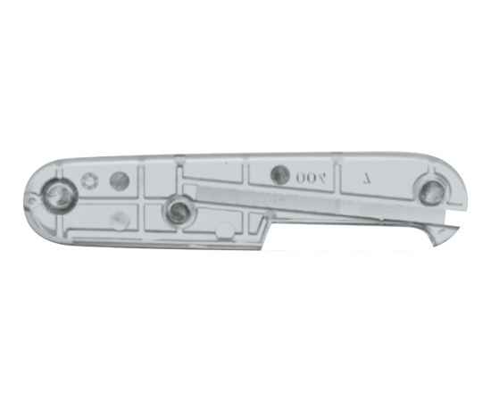 Задняя накладка для ножей VICTORINOX 91 мм, пластиковая, полупрозрачная серебристая