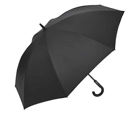 Зонт-трость Carbon с куполом из переработанного пластика, 100084