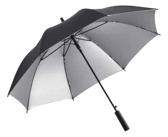 Зонт-трость Double face, 100101, Цвет: черный,серебристый