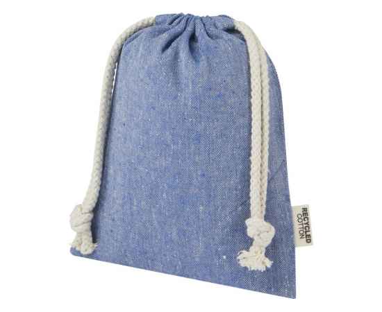 Маленькая подарочная сумка Pheebs из переработанного хлопка 0,5 л, 0,5л, 12067050, Цвет: синий, Размер: 0,5л