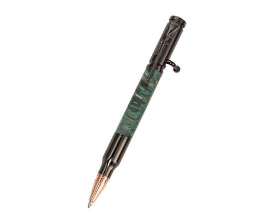 Ручка шариковая Кап клена, 101004, Цвет: зеленый,темно-стальной