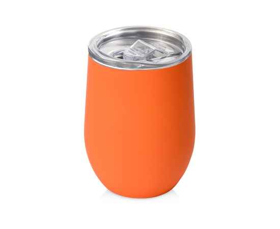 Вакуумная термокружка Sense Gum, непротекаемая крышка, soft-touch, 827408N, Цвет: оранжевый, Объем: 370