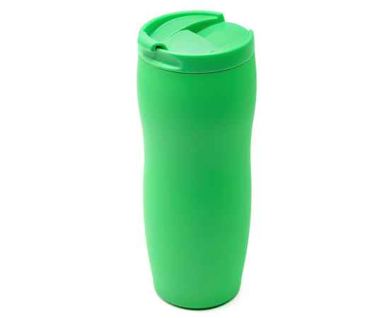 Термокружка с двойной стенкой Softex, зеленая, Цвет: зеленый, Объем: 420 мл