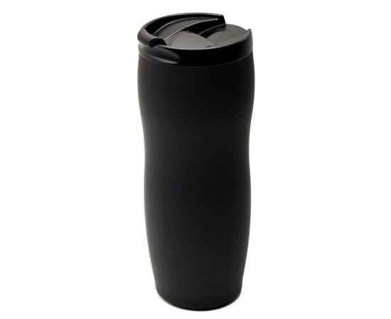 Термокружка с двойной стенкой Softex, черная, Цвет: черный, Объем: 420 мл