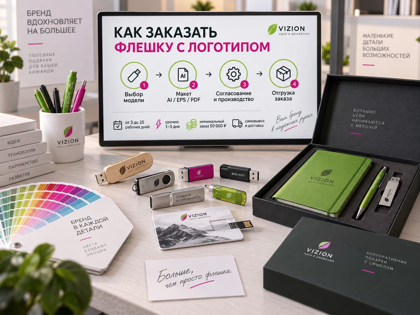 Как заказать флешку с логотипом: выбор модели, макет, согласование, производство и отгрузка